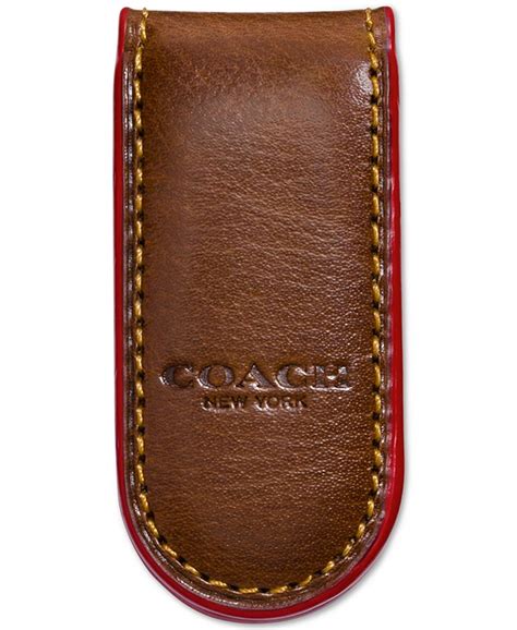 men's coach leather money clip.